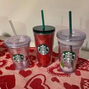 Lot of 3 Starbucks cups. Great condition!